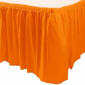 Orange Table Skirt